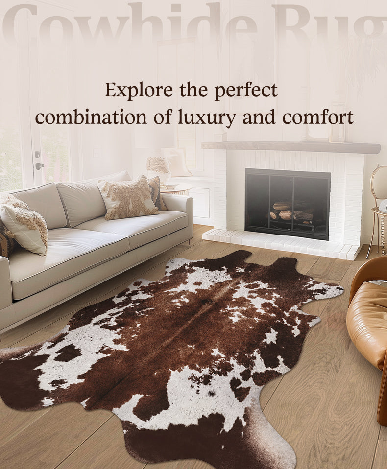 Cowhide Rug Shop>>Luxurious and Comfortable Snowflake Cowhide Rug