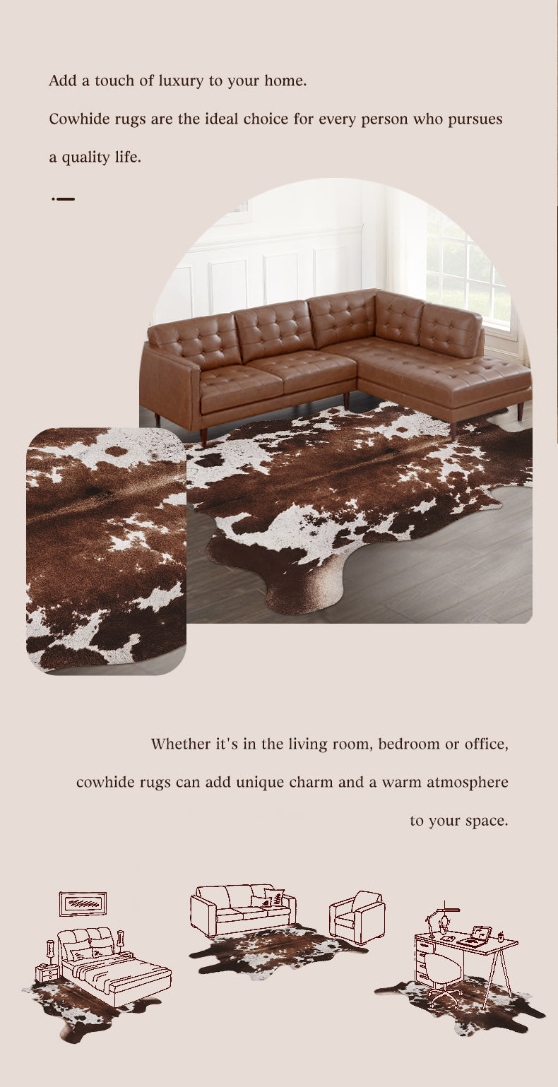 Cowhide Rug Shop>>Luxurious and Comfortable Snowflake Cowhide Rug