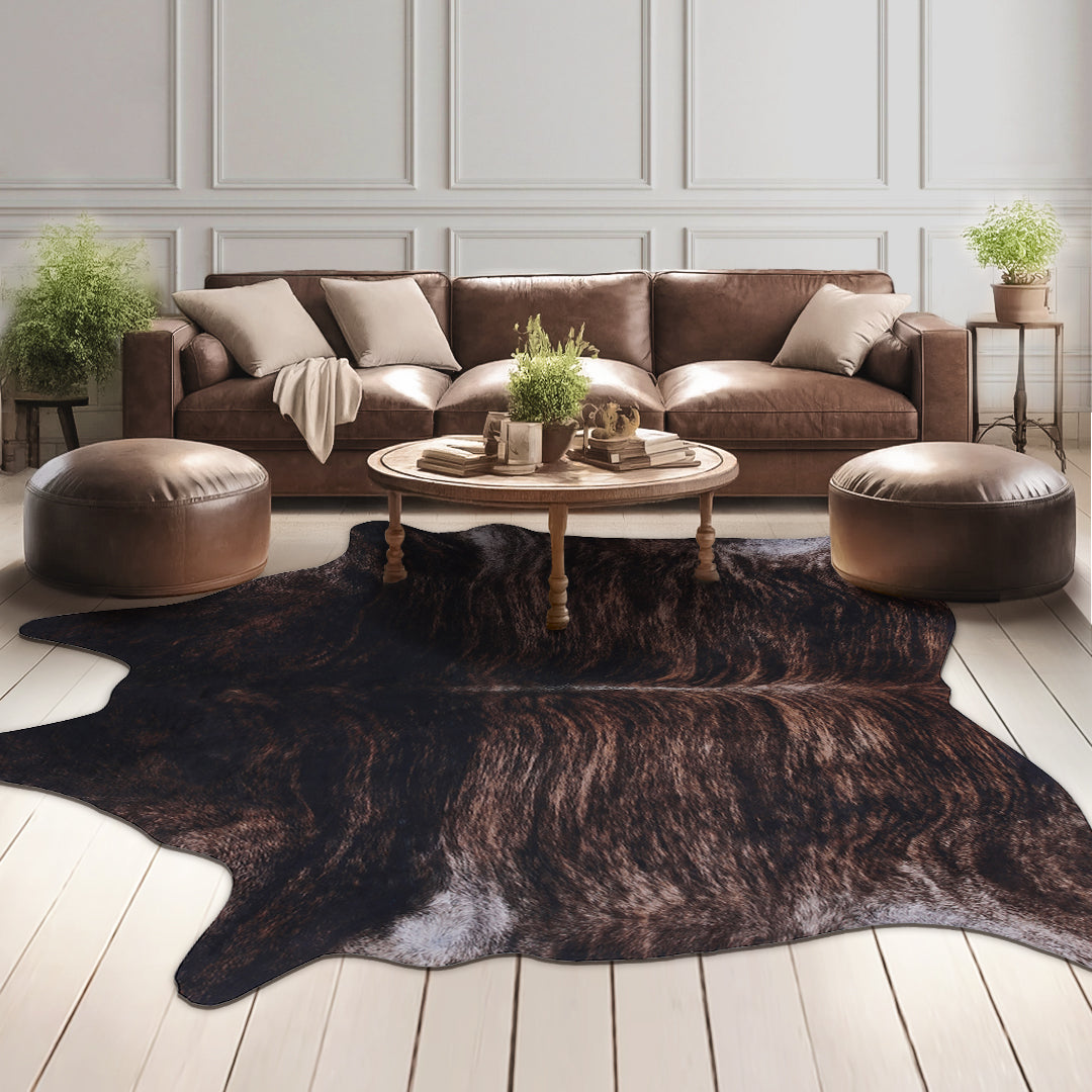 Cowhide Rug Shop Black Brown Cowhide Rug