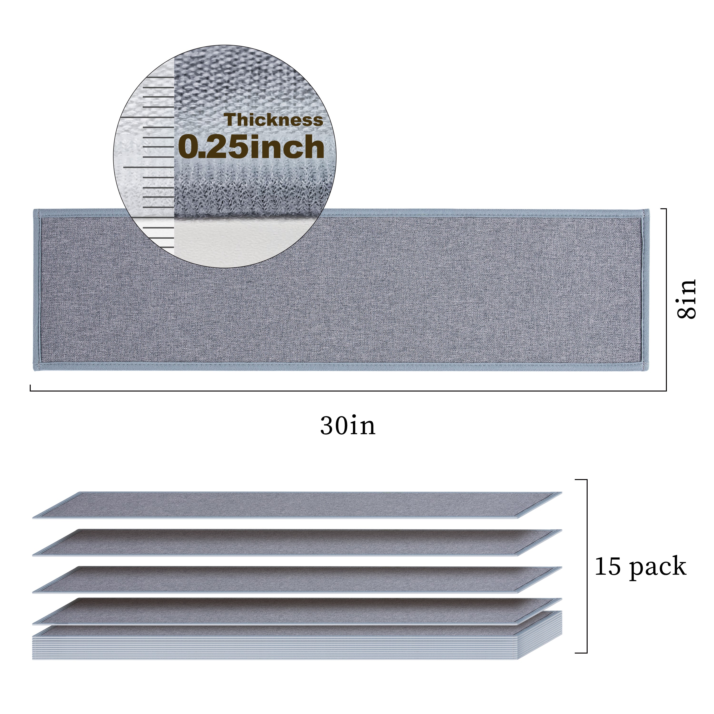 Grey stair mats