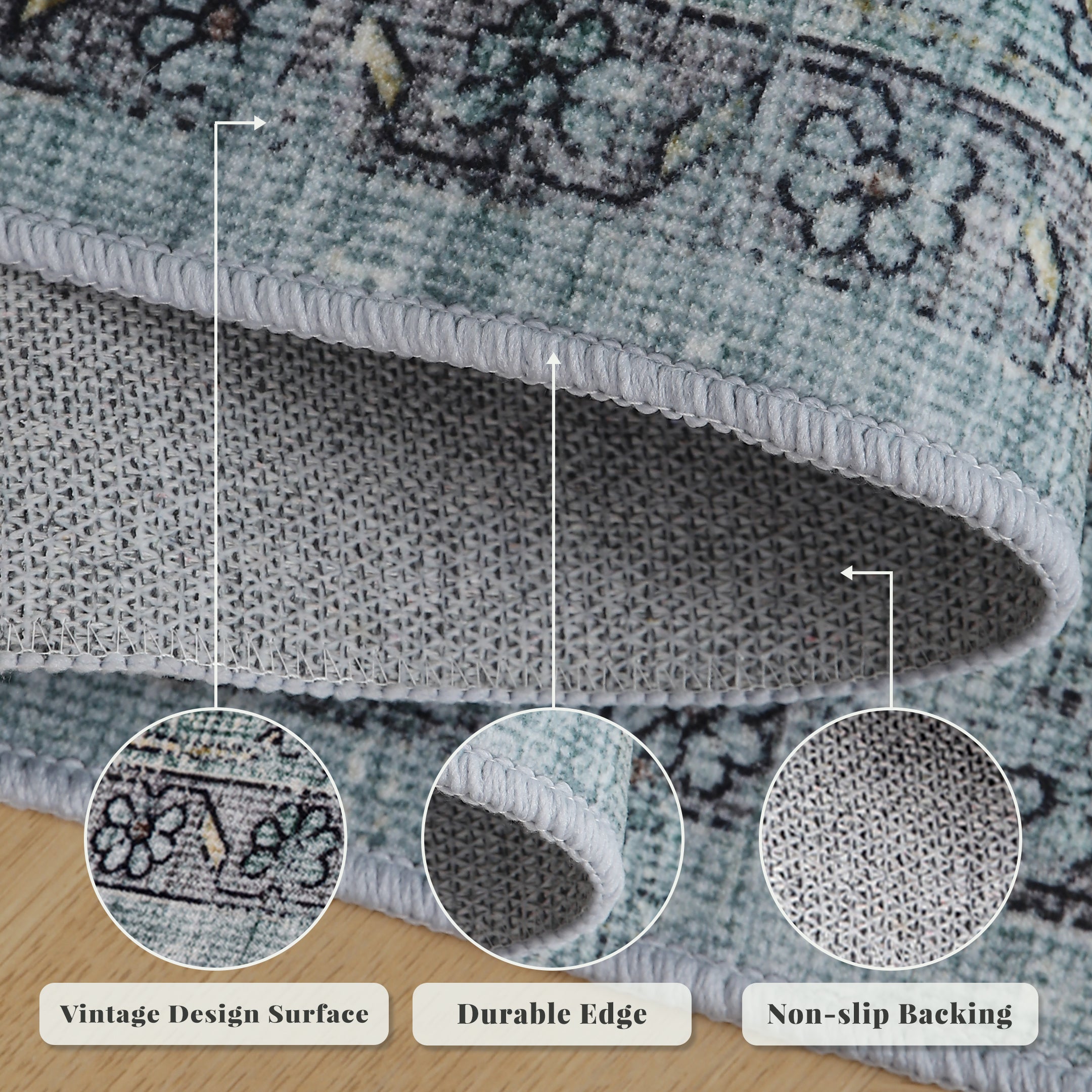 Green Entryway Rug(2ft*8ft)