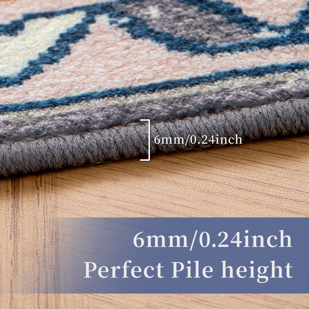 Light yellow square cashmere carpet